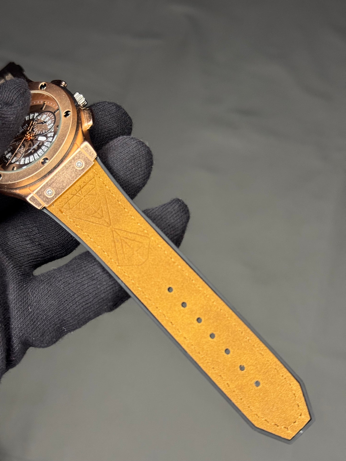 HB Date Adjustment Dail Watch with Leather Strap