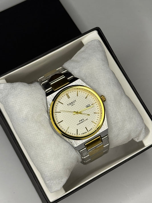 TSST PRX 1853 Two Tone White - Date Watch
